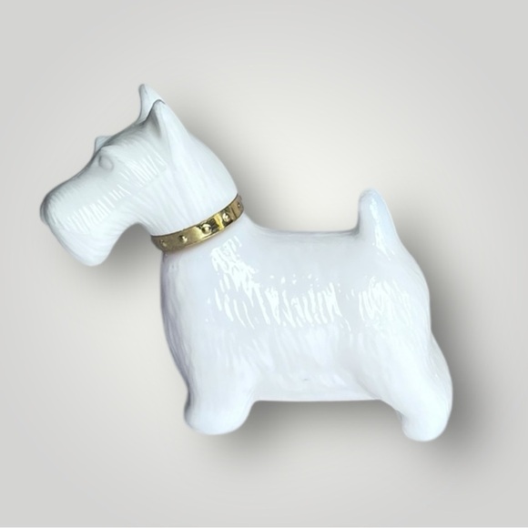 Avon Other - Vintage Avon White Scottie Dog Figurine with Gold Collar Perfume Bottle